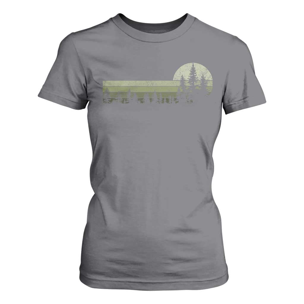 Trees Wildlife Nature Vintage Forest T Shirt For Women TS10 Charcoal Print Your Wear