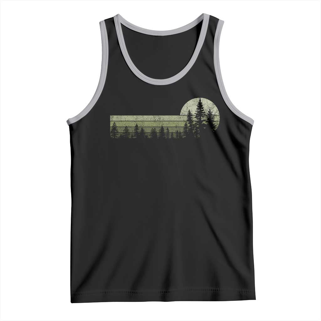 Trees Wildlife Nature Vintage Forest Tank Top TS10 Black Athletic Heather Print Your Wear