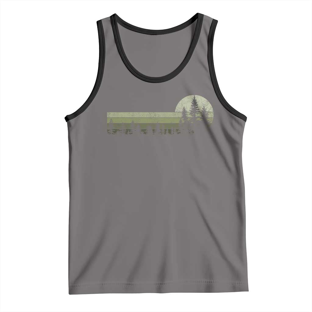 Trees Wildlife Nature Vintage Forest Tank Top TS10 Deep Heather Black Print Your Wear