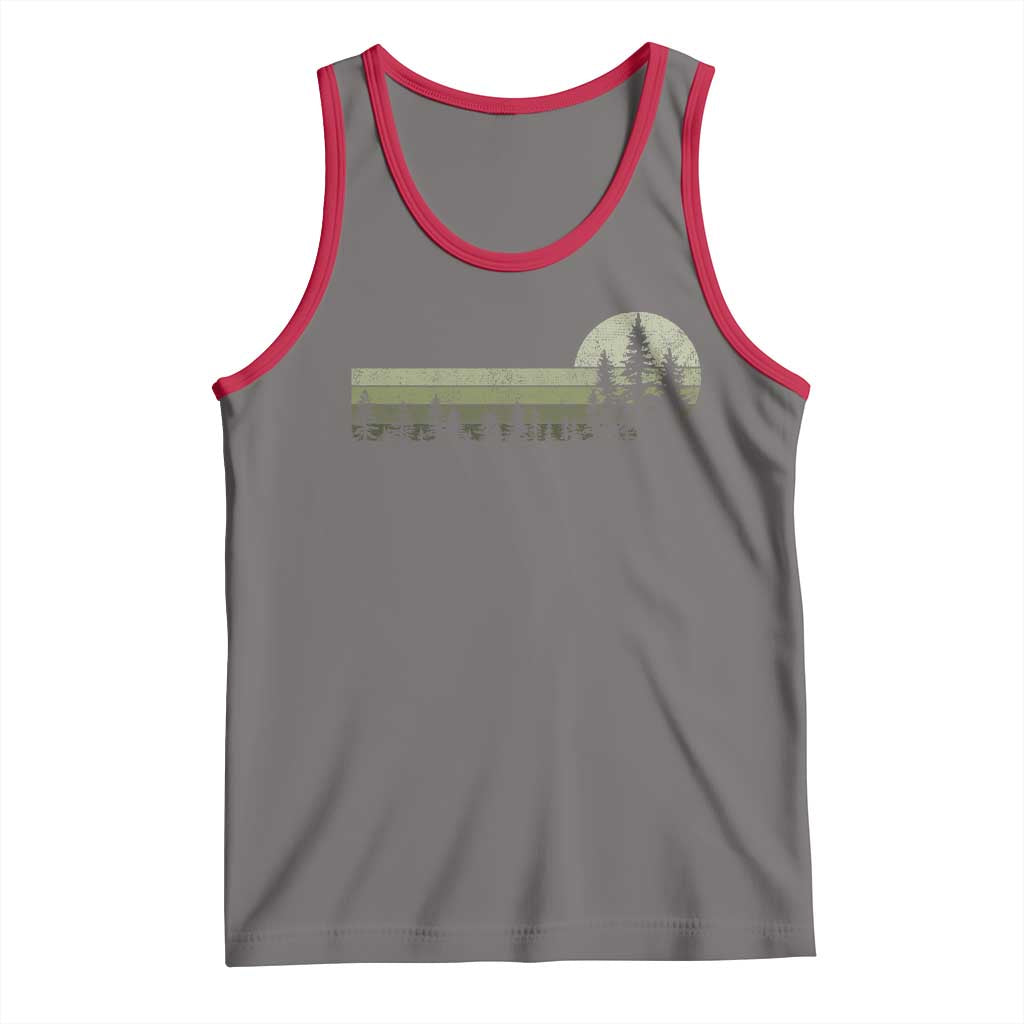 Trees Wildlife Nature Vintage Forest Tank Top TS10 Deep Heather Red Print Your Wear
