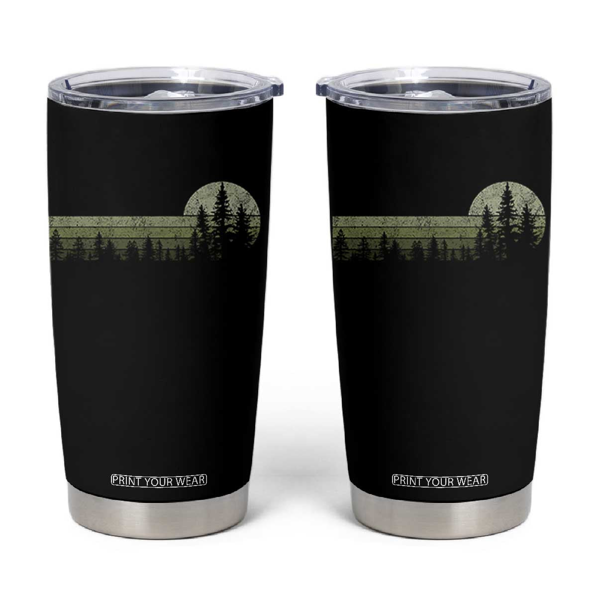Trees Wildlife Nature Vintage Forest Tumbler Cup TS10 Black Print Your Wear