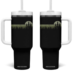 Trees Wildlife Nature Vintage Forest Tumbler With Handle TS10 One Size: 40 oz Black Print Your Wear