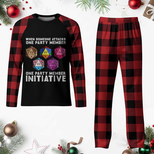 When Someone Attacks One Party Member D20 Dice LGBTQ Ally Plaid Pajama Set TS10 Buffalo Plaid Print Your Wear