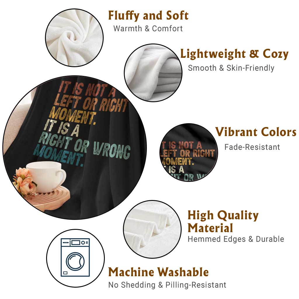 Retro Cory Booker Quotes Throw Blanket This is a Right or Wrong Moment Subtle FDT TS10 Print Your Wear