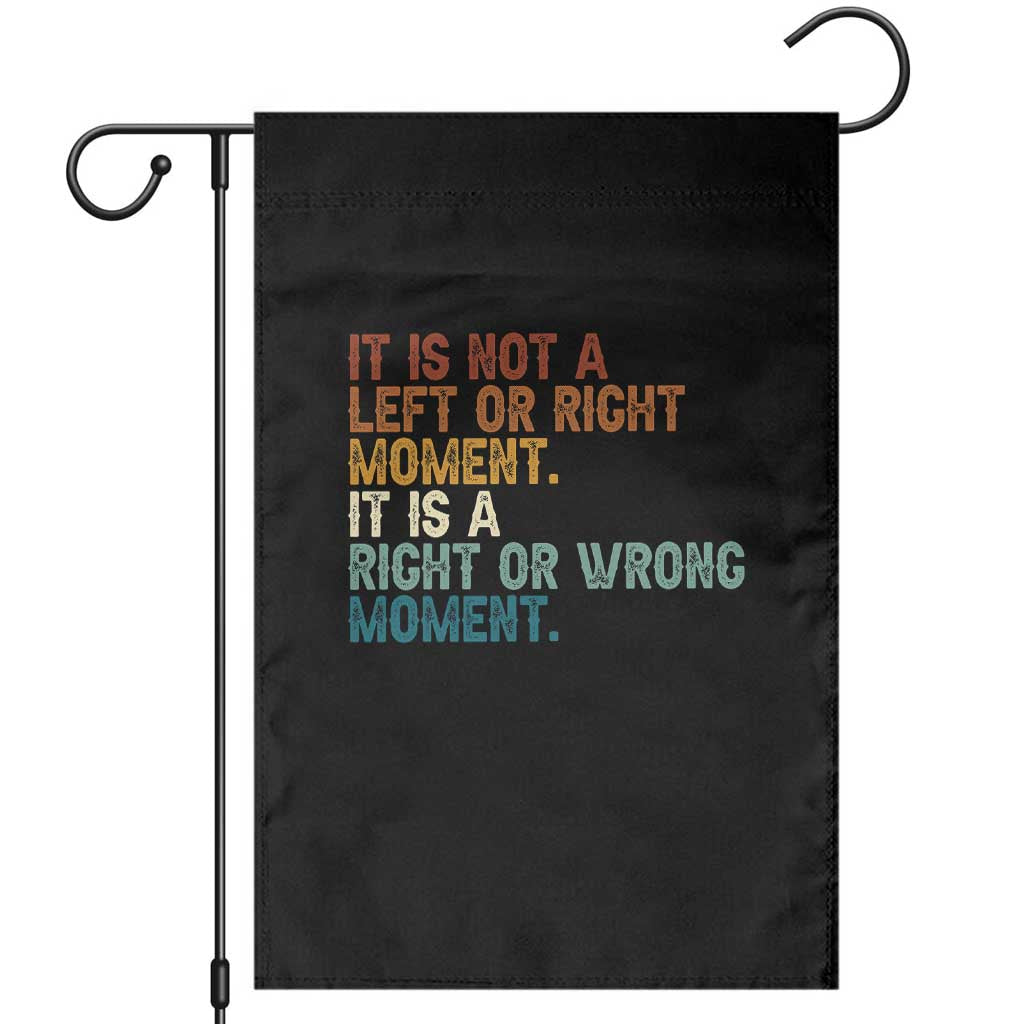 Retro Cory Booker Quotes Garden Flag This is a Right or Wrong Moment Subtle FDT TS10 Black Print Your Wear