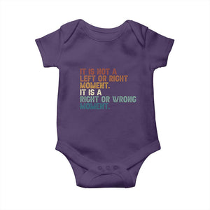 Retro Cory Booker Quotes Baby Onesie This is a Right or Wrong Moment Subtle FDT TS10 Purple Print Your Wear