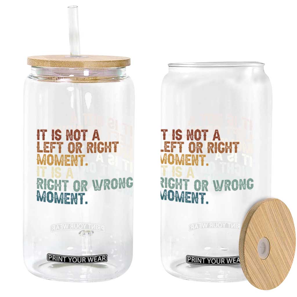 Retro Cory Booker Quotes Glass Can This is a Right or Wrong Moment Subtle FDT TS10 Print Your Wear