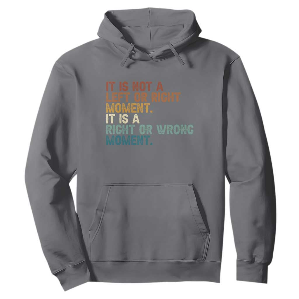 Retro Cory Booker Quotes Hoodie This is a Right or Wrong Moment Subtle FDT TS10 Charcoal Print Your Wear