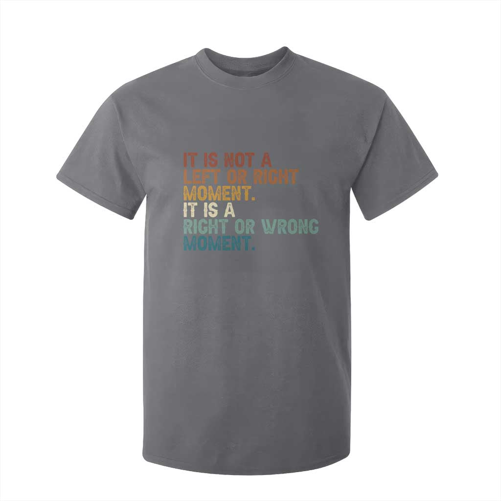 Retro Cory Booker Quotes T Shirt For Kid This is a Right or Wrong Moment Subtle FDT TS10 Charcoal Print Your Wear