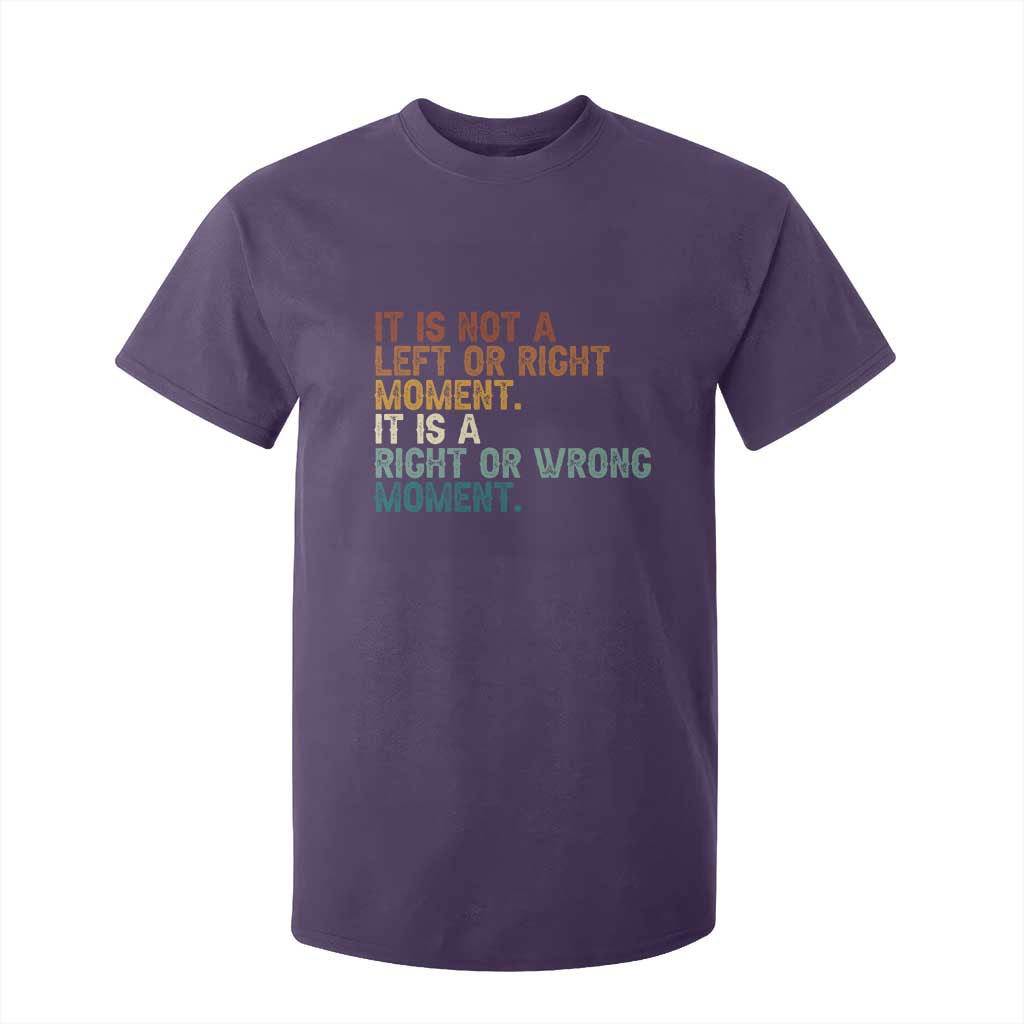 Retro Cory Booker Quotes T Shirt For Kid This is a Right or Wrong Moment Subtle FDT TS10 Purple Print Your Wear