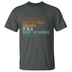Retro Cory Booker Quotes T Shirt This is a Right or Wrong Moment Subtle FDT TS10 Dark Heather Print Your Wear