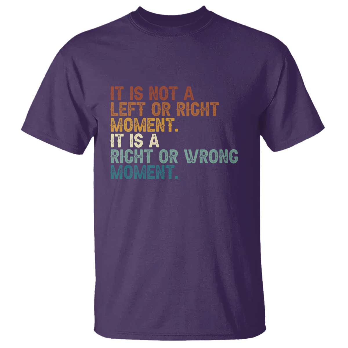 Retro Cory Booker Quotes T Shirt This is a Right or Wrong Moment Subtle FDT TS10 Purple Print Your Wear