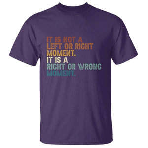 Retro Cory Booker Quotes T Shirt This is a Right or Wrong Moment Subtle FDT TS10 Purple Print Your Wear