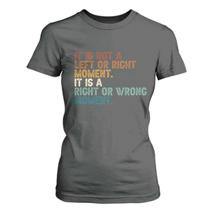Retro Cory Booker Quotes T Shirt For Women This is a Right or Wrong Moment Subtle FDT TS10 Dark Heather Print Your Wear