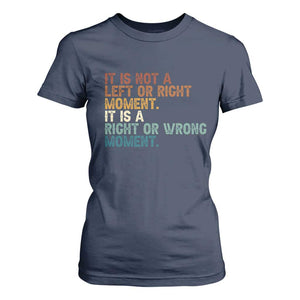 Retro Cory Booker Quotes T Shirt For Women This is a Right or Wrong Moment Subtle FDT TS10 Navy Print Your Wear