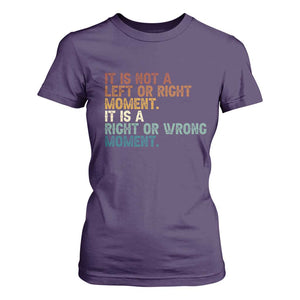 Retro Cory Booker Quotes T Shirt For Women This is a Right or Wrong Moment Subtle FDT TS10 Purple Print Your Wear