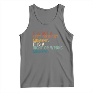 Retro Cory Booker Quotes Tank Top This is a Right or Wrong Moment Subtle FDT TS10 Black Heather Print Your Wear