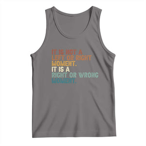 Retro Cory Booker Quotes Tank Top This is a Right or Wrong Moment Subtle FDT TS10 Deep Heather Print Your Wear