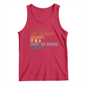 Retro Cory Booker Quotes Tank Top This is a Right or Wrong Moment Subtle FDT TS10 Red Print Your Wear