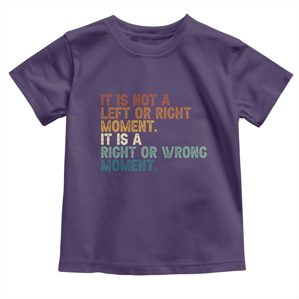 Retro Cory Booker Quotes Toddler T Shirt This is a Right or Wrong Moment Subtle FDT TS10 Purple Print Your Wear