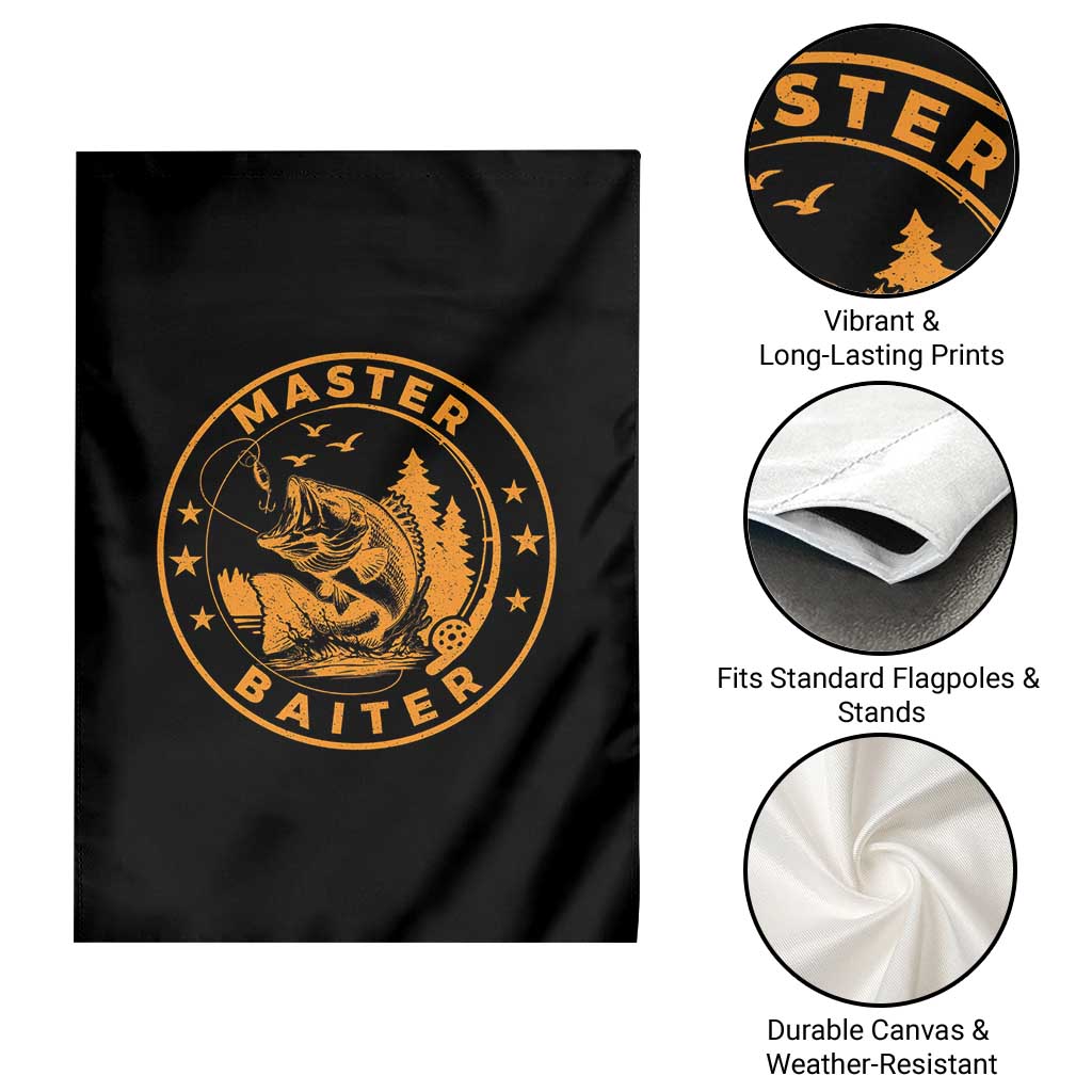 Master Baiter Garden Flag Retro Bass Fishing Funny Fisher Fish Fisherman TS10 Print Your Wear