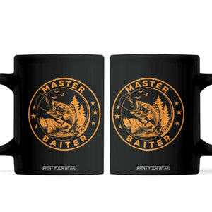 Master Baiter Coffee Mug Retro Bass Fishing Funny Fisher Fish Fisherman TS10 Black Print Your Wear