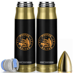 Master Baiter Bullet Tumbler Retro Bass Fishing Funny Fisher Fish Fisherman TS10 Black Print Your Wear