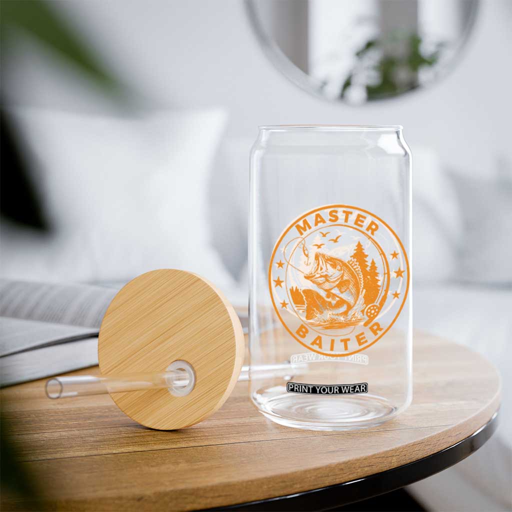 Master Baiter Glass Can Retro Bass Fishing Funny Fisher Fish Fisherman TS10 Print Your Wear
