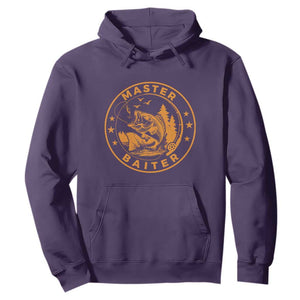 Master Baiter Hoodie Retro Bass Fishing Funny Fisher Fish Fisherman TS10 Purple Print Your Wear