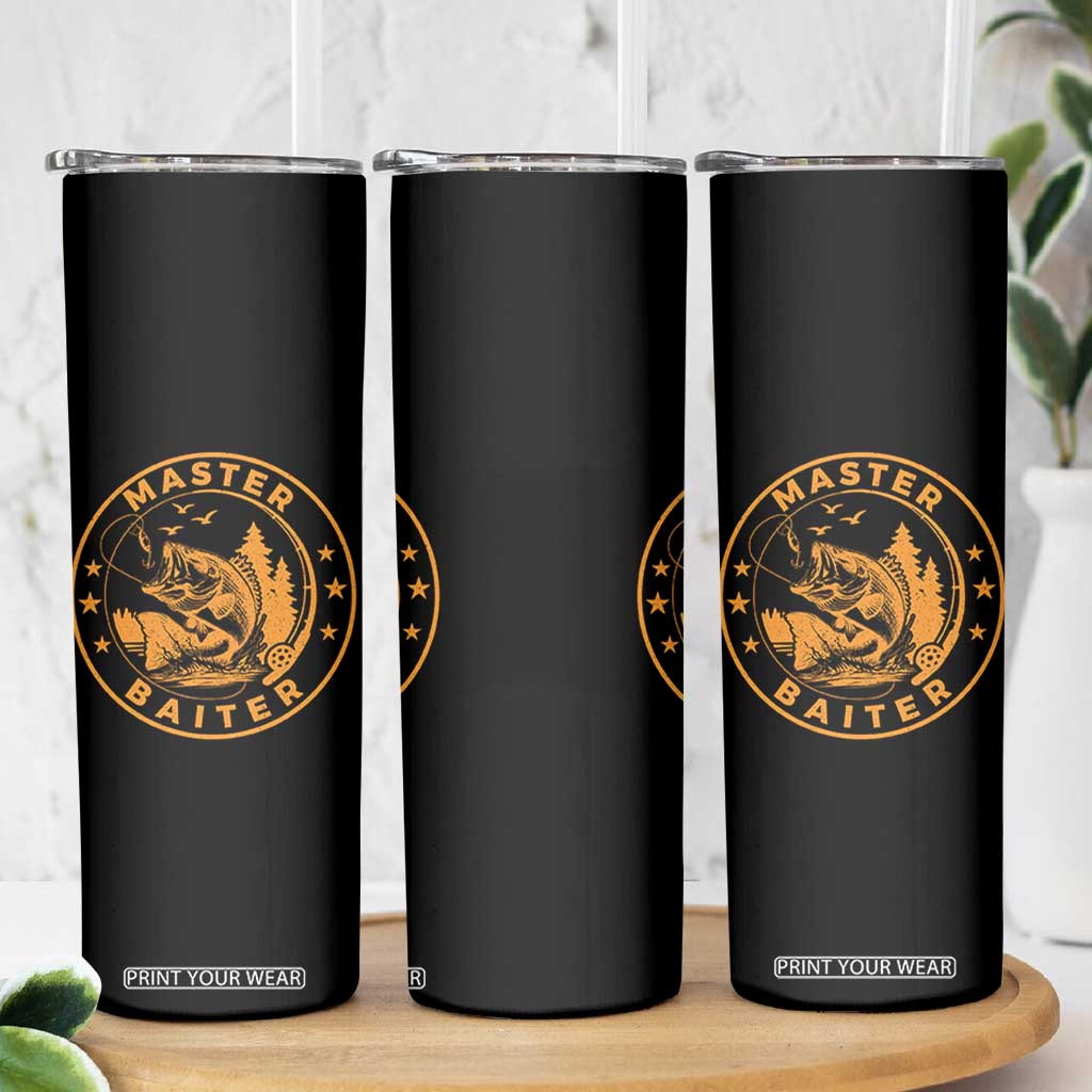Master Baiter Skinny Tumbler Retro Bass Fishing Funny Fisher Fish Fisherman TS10 Print Your Wear