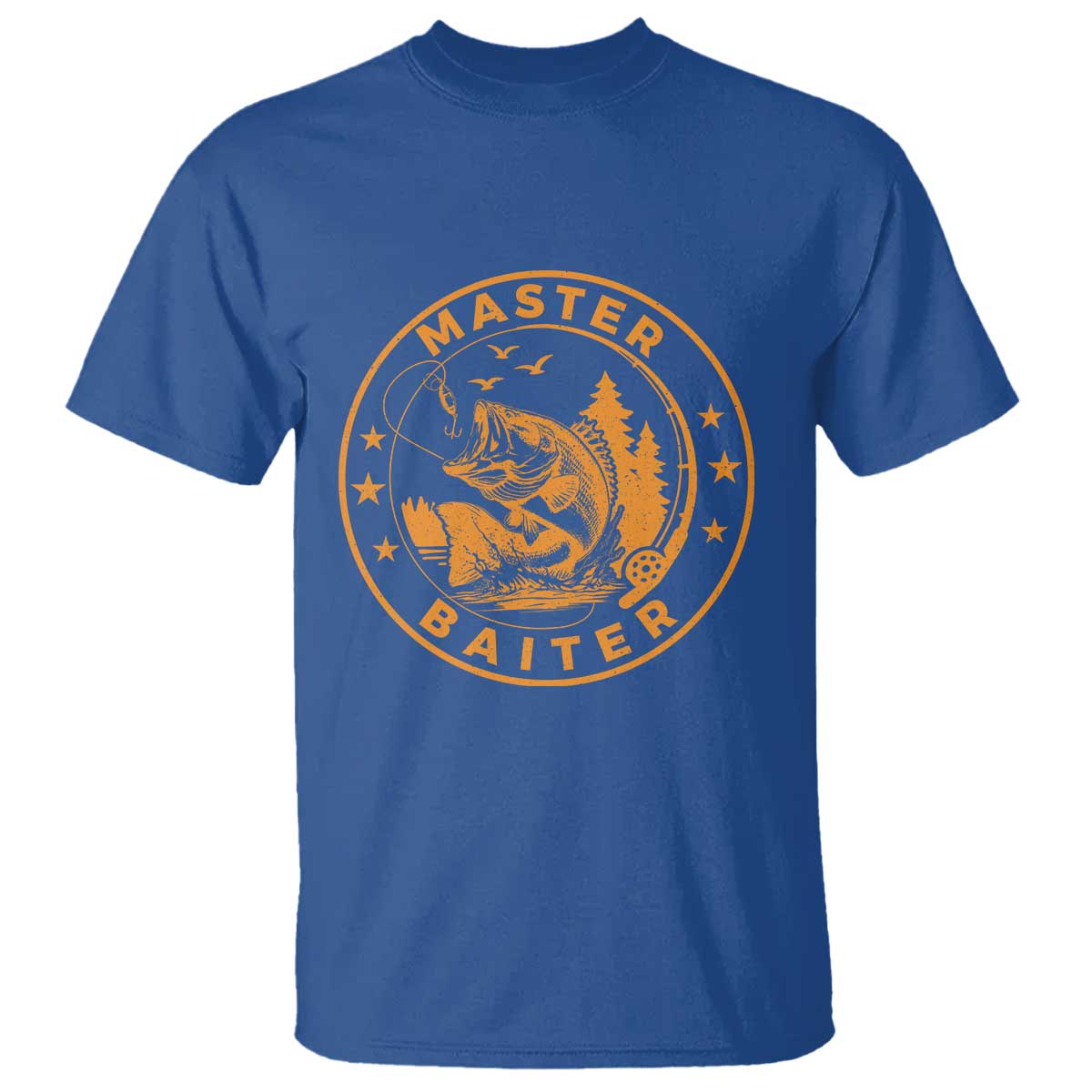 Master Baiter T Shirt Retro Bass Fishing Funny Fisher Fish Fisherman TS10 Royal Blue Print Your Wear