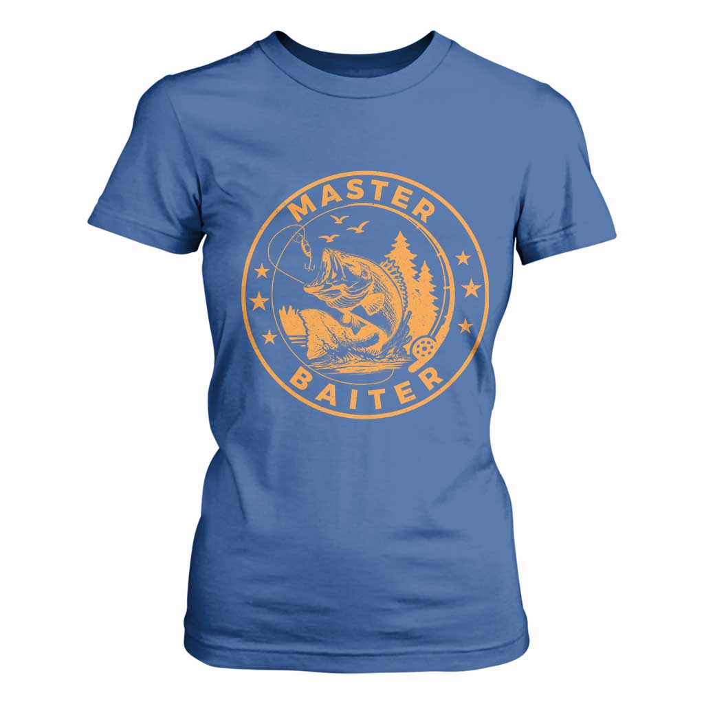Master Baiter T Shirt For Women Retro Bass Fishing Funny Fisher Fish Fisherman TS10 Royal Blue Print Your Wear