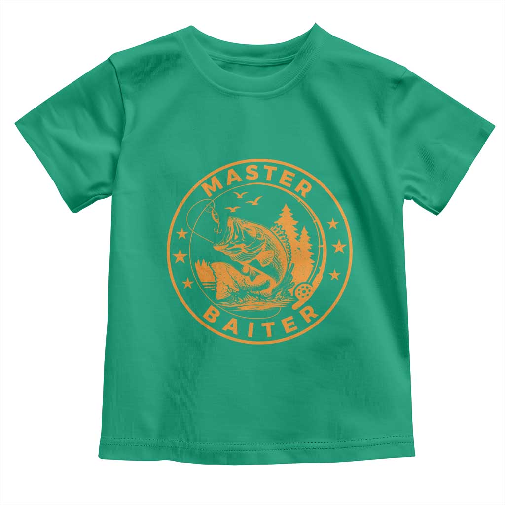 Master Baiter Toddler T Shirt Retro Bass Fishing Funny Fisher Fish Fisherman TS10 Irish Green Print Your Wear