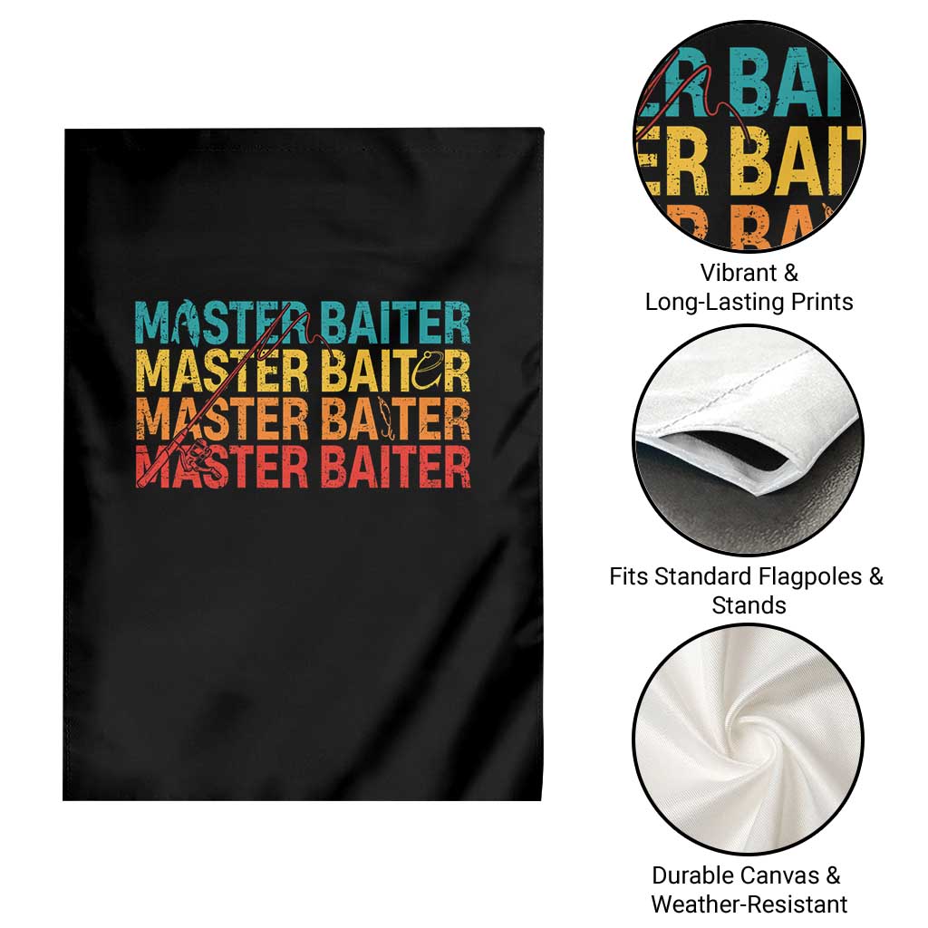 Master Baiter Garden Flag Retro Bass Fishing Funny Fish Fisherman TS10 Print Your Wear