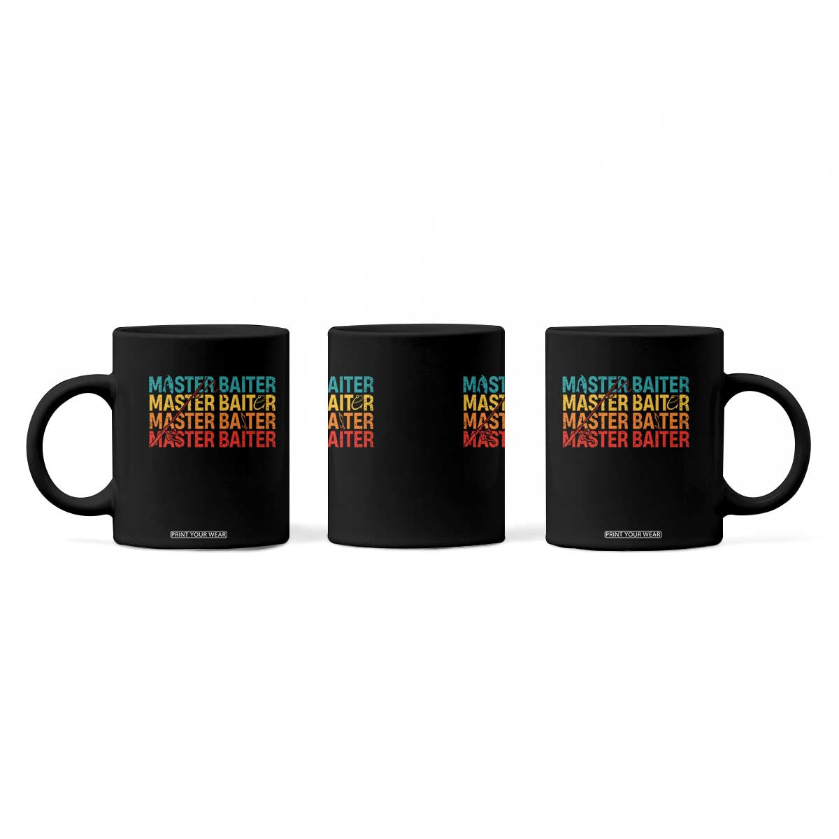 Master Baiter Coffee Mug Retro Bass Fishing Funny Fish Fisherman TS10 Print Your Wear