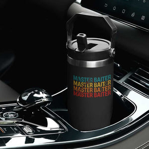 Master Baiter Flip Straw Tumbler Retro Bass Fishing Funny Fish Fisherman TS10 Print Your Wear