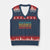Master Baiter V-Neck Knit Sweater Vest Retro Bass Fishing Funny Fish Fisherman TS10 Navy Red Print Your Wear