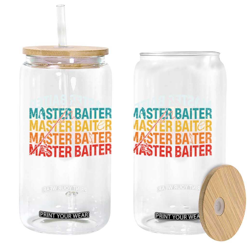 Master Baiter Glass Can Retro Bass Fishing Funny Fish Fisherman TS10 Print Your Wear
