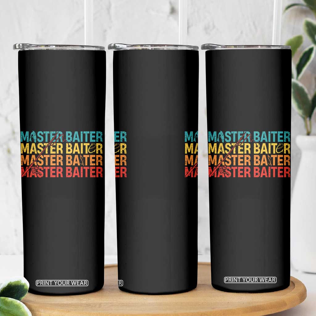 Master Baiter Skinny Tumbler Retro Bass Fishing Funny Fish Fisherman TS10 Print Your Wear