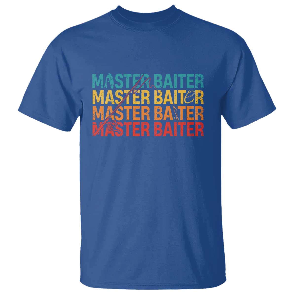 Master Baiter T Shirt Retro Bass Fishing Funny Fish Fisherman TS10 Royal Blue Print Your Wear