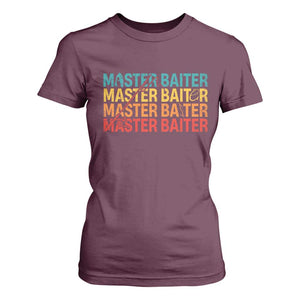 Master Baiter T Shirt For Women Retro Bass Fishing Funny Fish Fisherman TS10 Maroon Print Your Wear