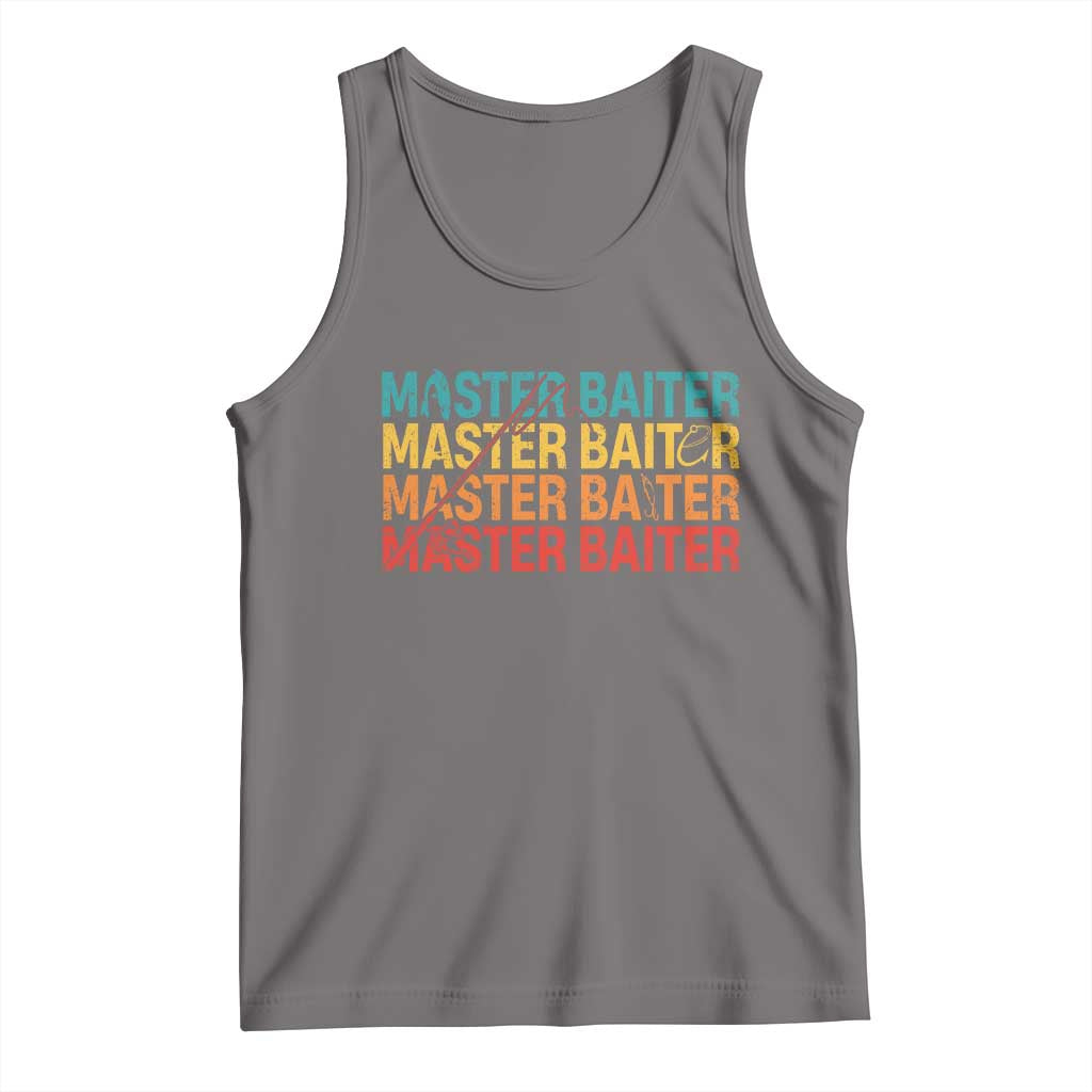 Master Baiter Tank Top Retro Bass Fishing Funny Fish Fisherman TS10 Deep Heather Print Your Wear
