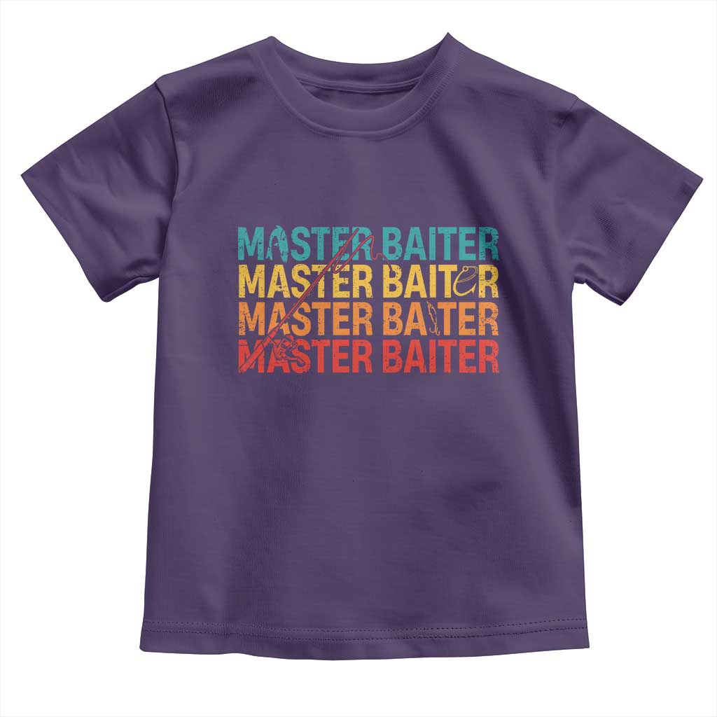 Master Baiter Toddler T Shirt Retro Bass Fishing Funny Fish Fisherman TS10 Purple Print Your Wear