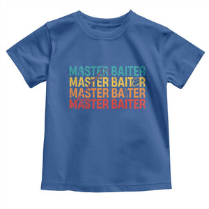 Master Baiter Toddler T Shirt Retro Bass Fishing Funny Fish Fisherman TS10 Royal Blue Print Your Wear