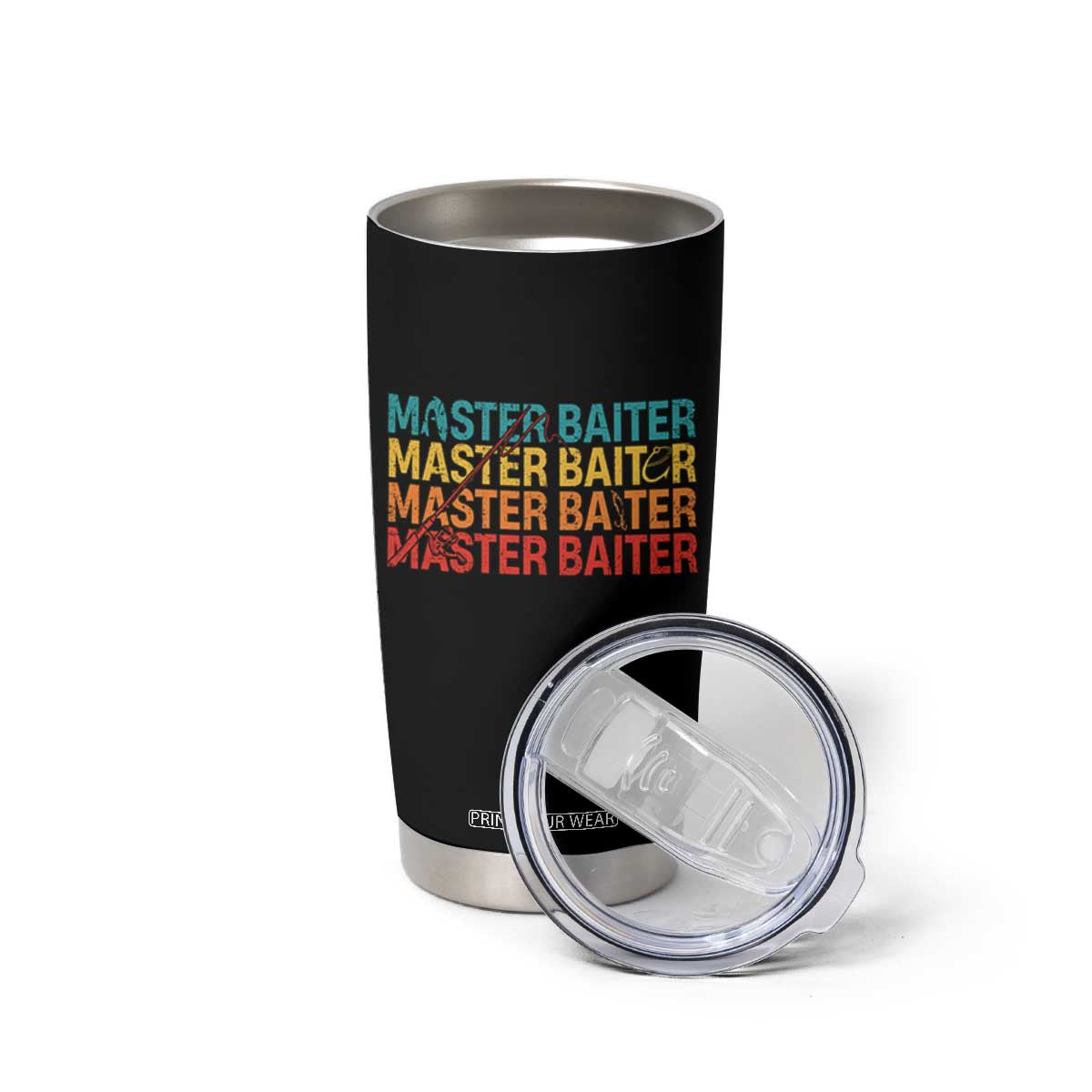 Master Baiter Tumbler Cup Retro Bass Fishing Funny Fish Fisherman TS10 Print Your Wear