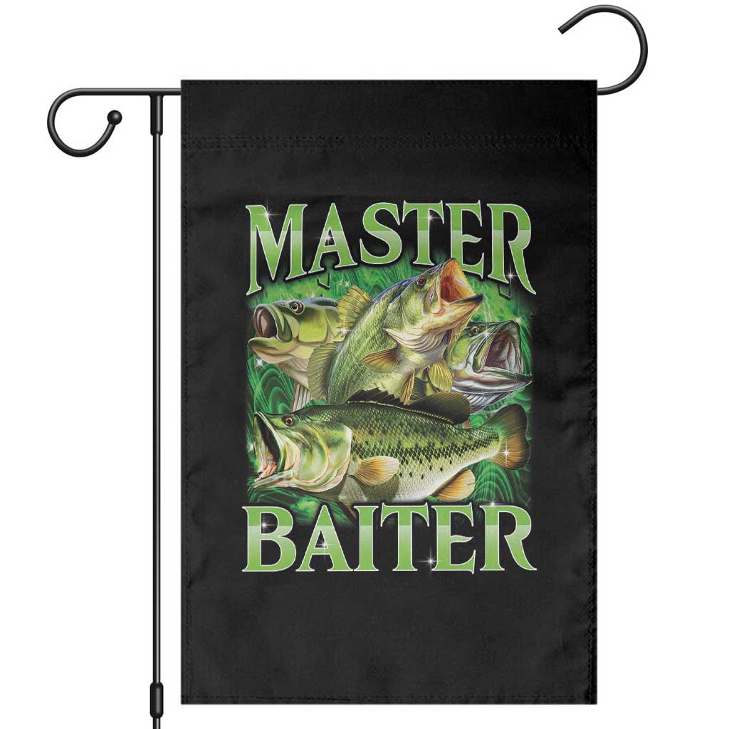 Master Baiter Garden Flag Funny Bass Fishing Fisher Bootleg Graphic TS10 Black Print Your Wear