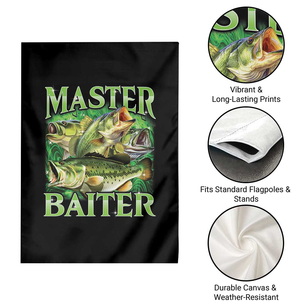 Master Baiter Garden Flag Funny Bass Fishing Fisher Bootleg Graphic TS10 Print Your Wear
