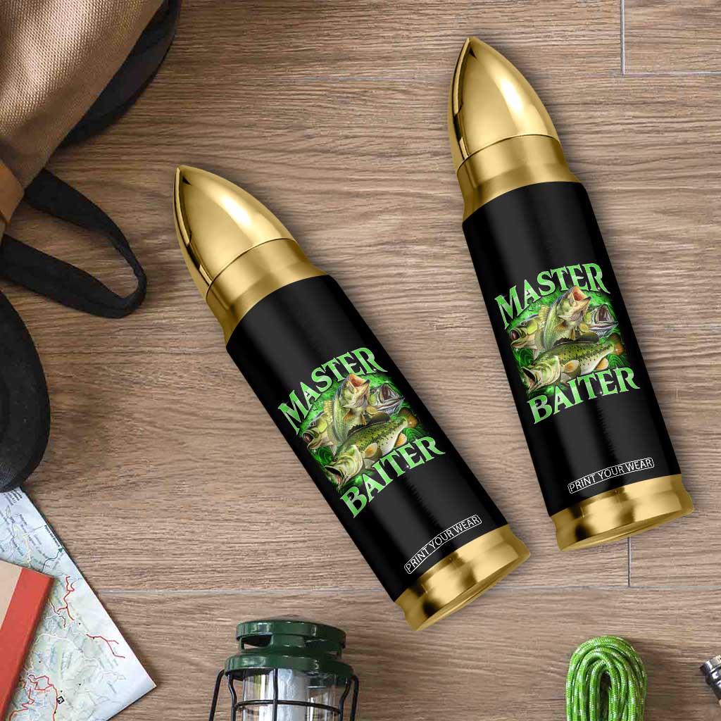 Master Baiter Bullet Tumbler Funny Bass Fishing Fisher Bootleg Graphic TS10 Print Your Wear