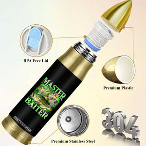 Master Baiter Bullet Tumbler Funny Bass Fishing Fisher Bootleg Graphic TS10 Print Your Wear