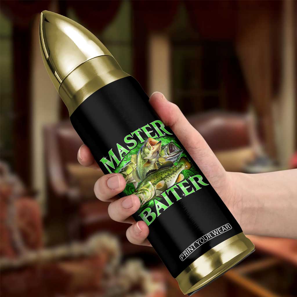Master Baiter Bullet Tumbler Funny Bass Fishing Fisher Bootleg Graphic TS10 Print Your Wear